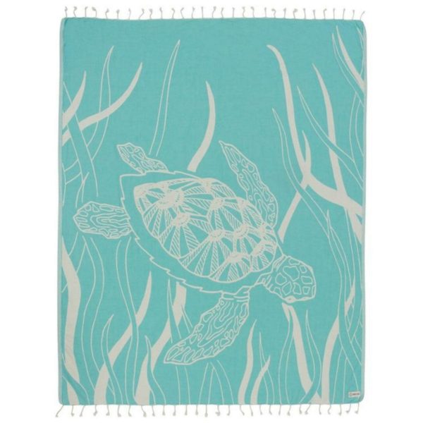 SAND CLOUD Mint Turtle Seagrass Large Towel