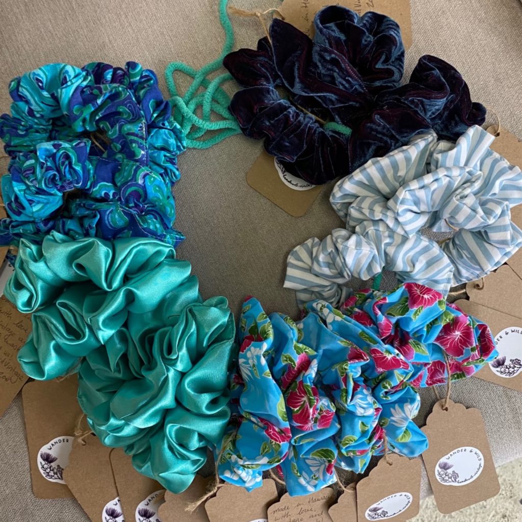 Handmade vintage scrunchies