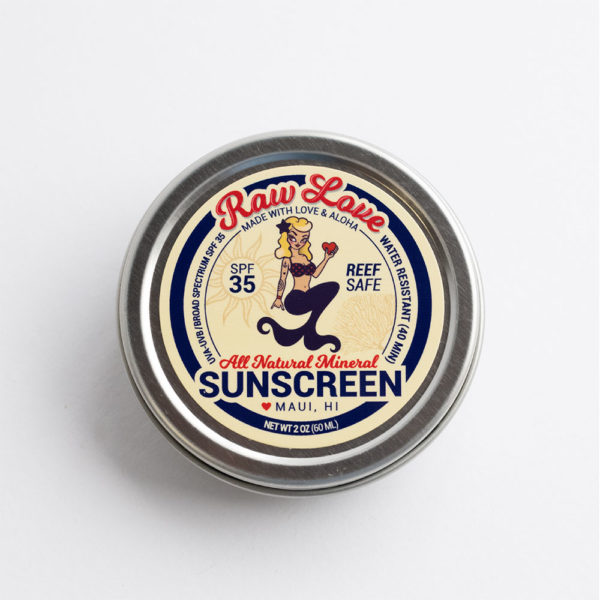 Raw Love Reef Safe Sunscreen 2oz Tin