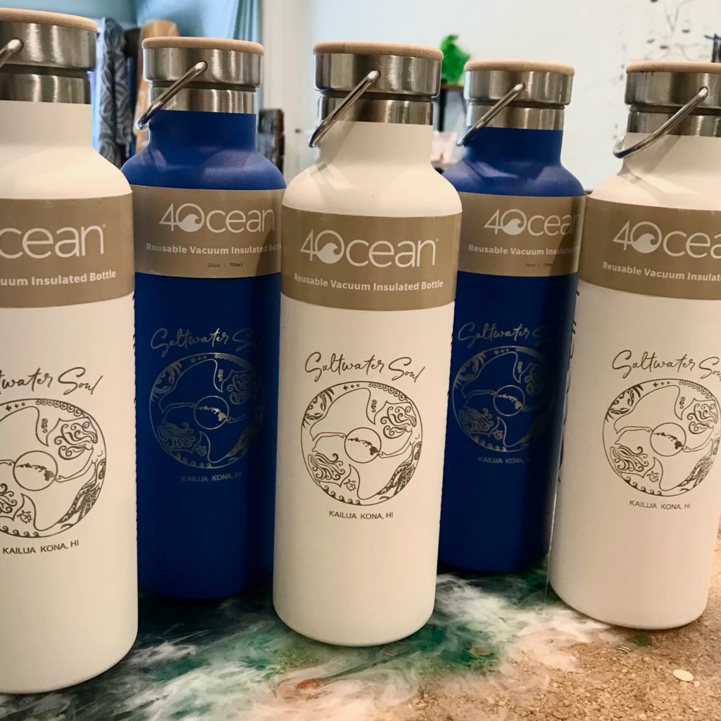 4ocean Reusable Hawaiian Exclusive Saltwater Soul Bottle White
