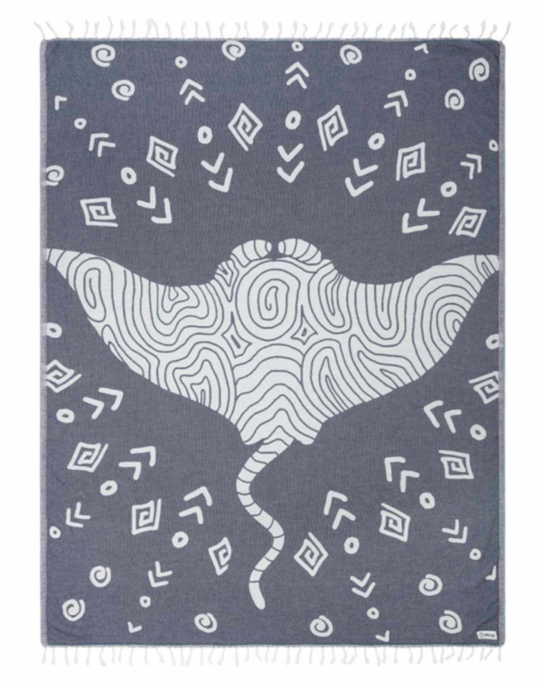 Sand Cloud Mr Ray Large Navy Towel