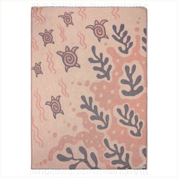 Sand Cloud Rancho Turtle Large Taupe Towel