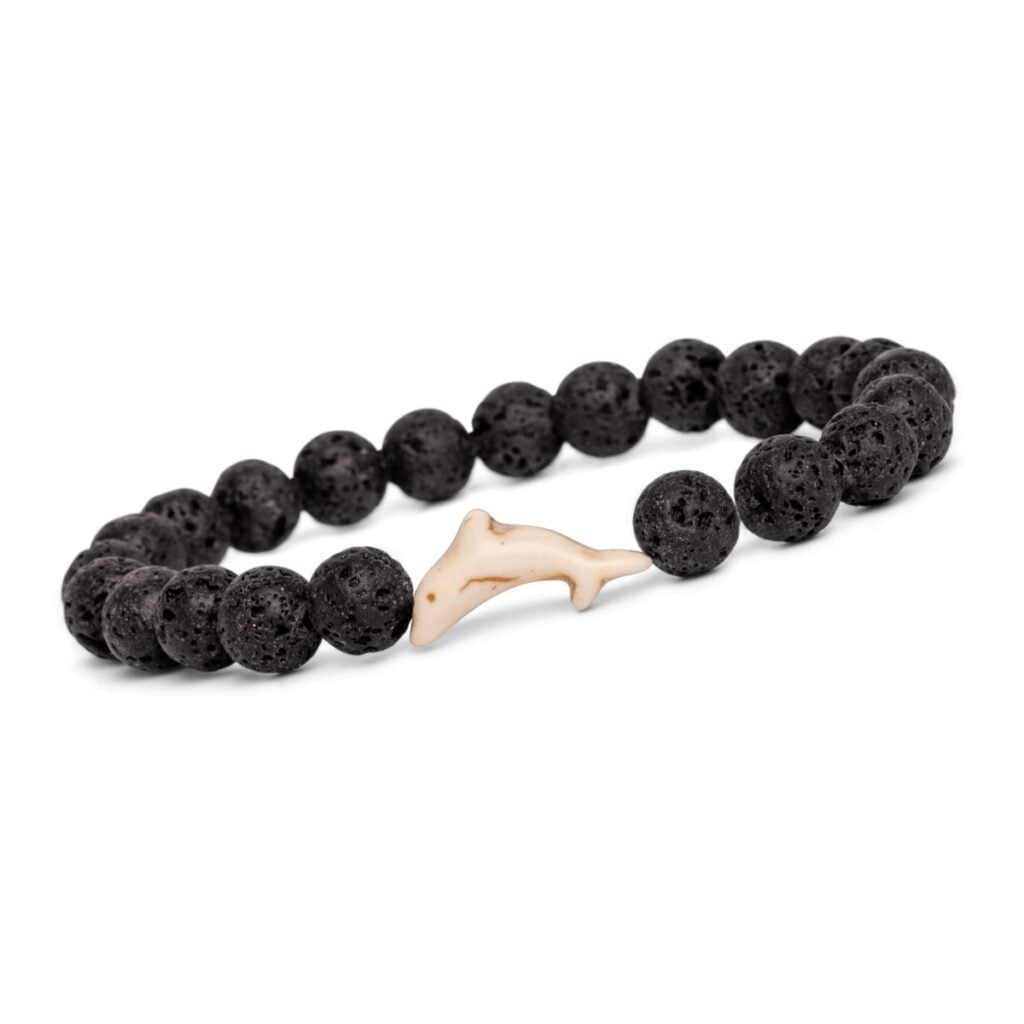 Fahlo Dolphin Lava Stone Web