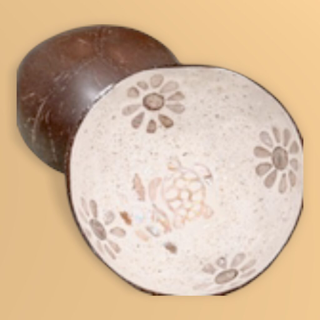 Hoku #2 Coconut Bowl Honu Floral