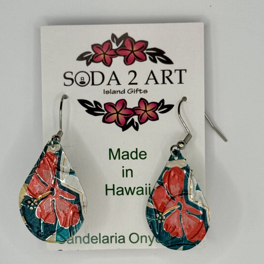 Hawaiian Hibiscus Drop Earring