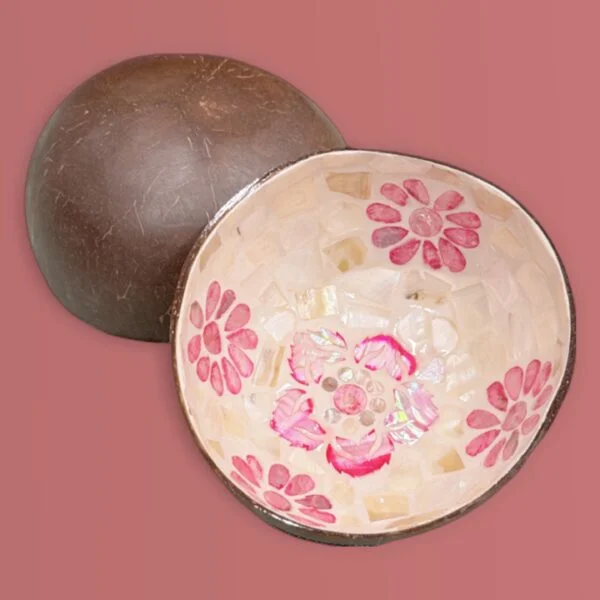 Hoku #3 Coconut Bowl Hawaiian Floral