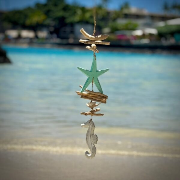 Seahorse And Starfish Driftwood Wind Chime