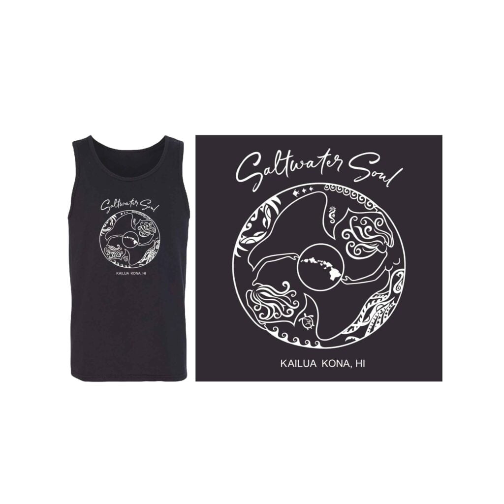 Unisex Saltwater Soul Logo Black Tank Top
