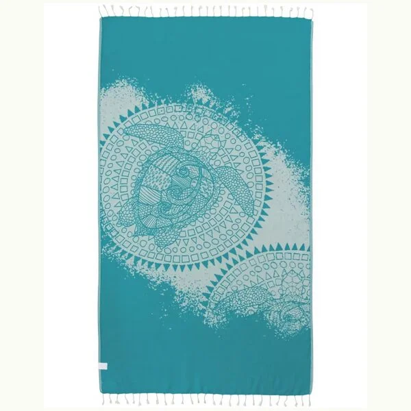 Sand Cloud Mandala Sea Turtle Regular Towel Seafoam Green