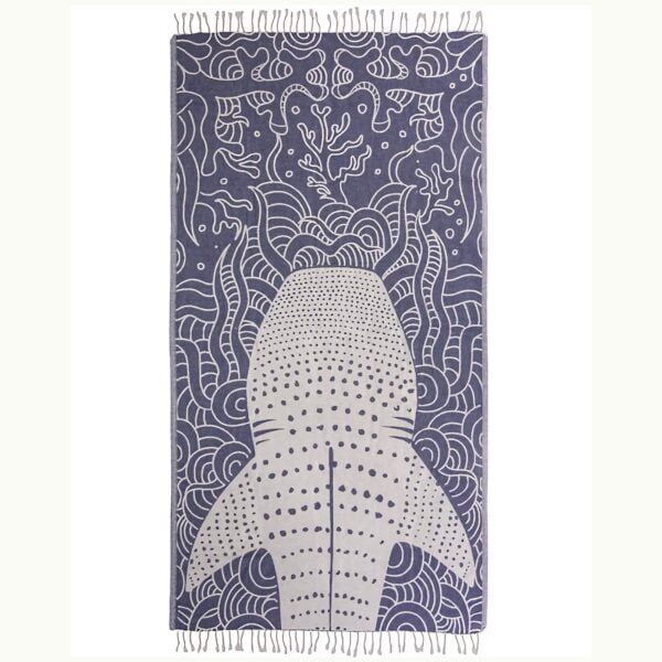 Sand Cloud Blue Whale Shark Regular Towel