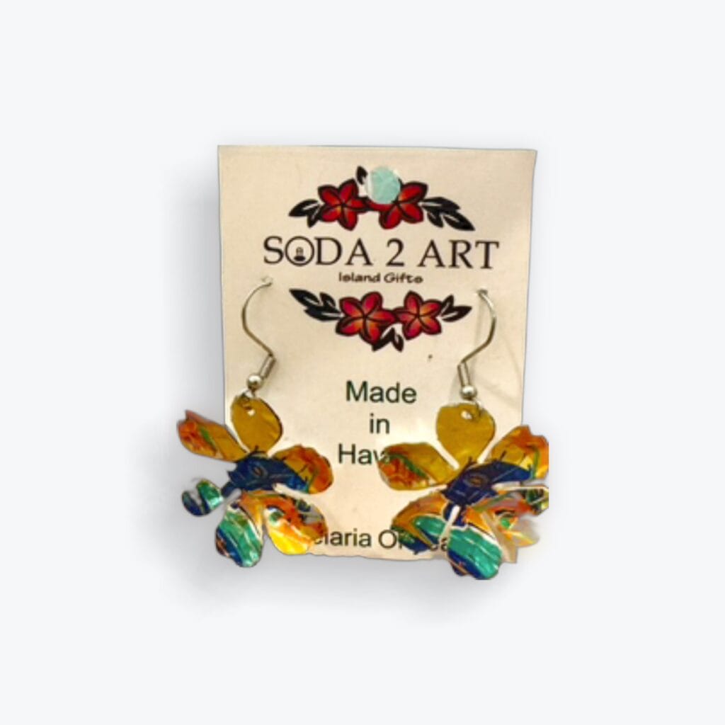 Hawaiian hibiscus flower earring