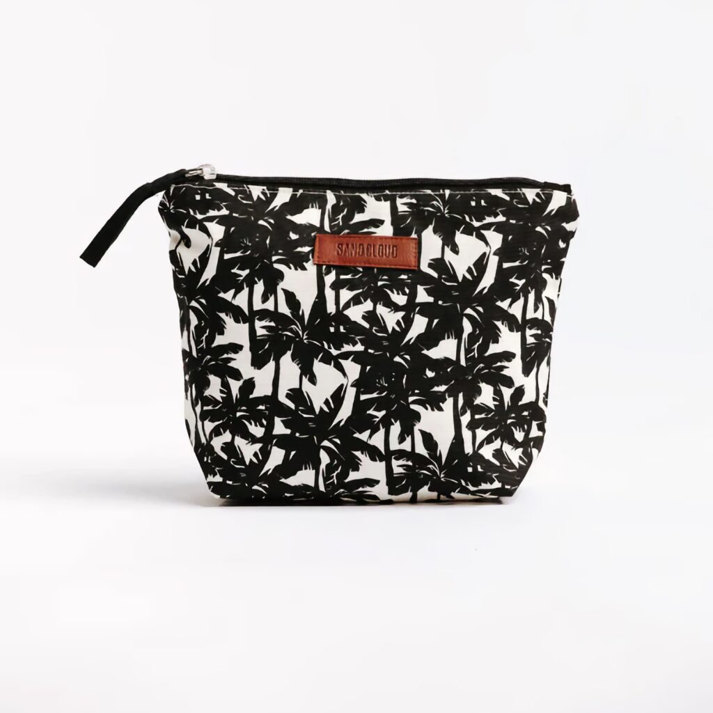 Sand cloud palm beach black zipper pouch