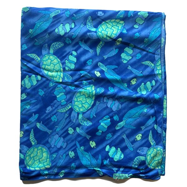 Green honu fish purple sea sarong hawaiian pareo