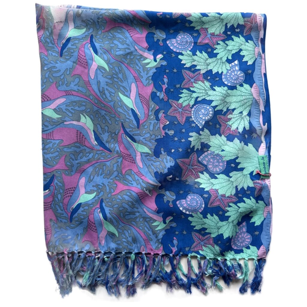 Pink dolphins sarong hawaiian pareo