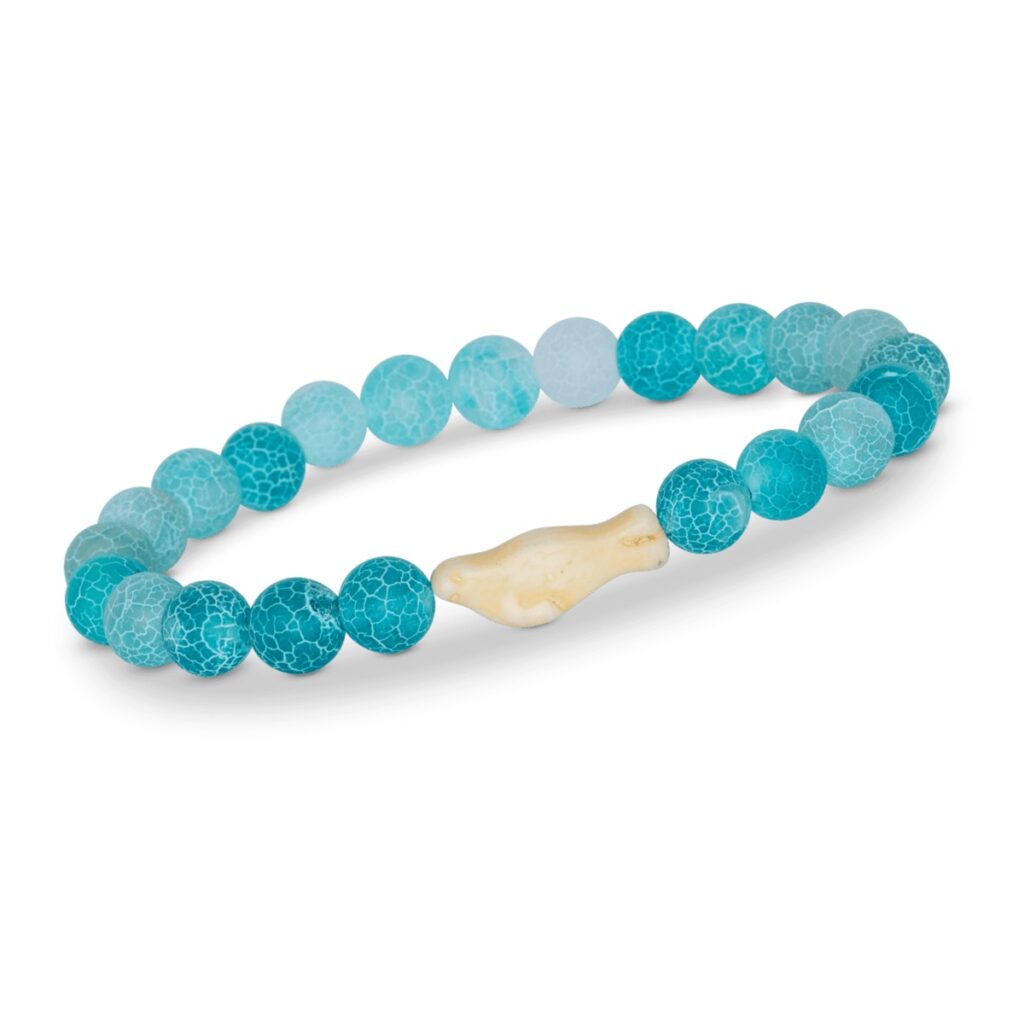 Fahlo seal tracking bracelet aqua blue web