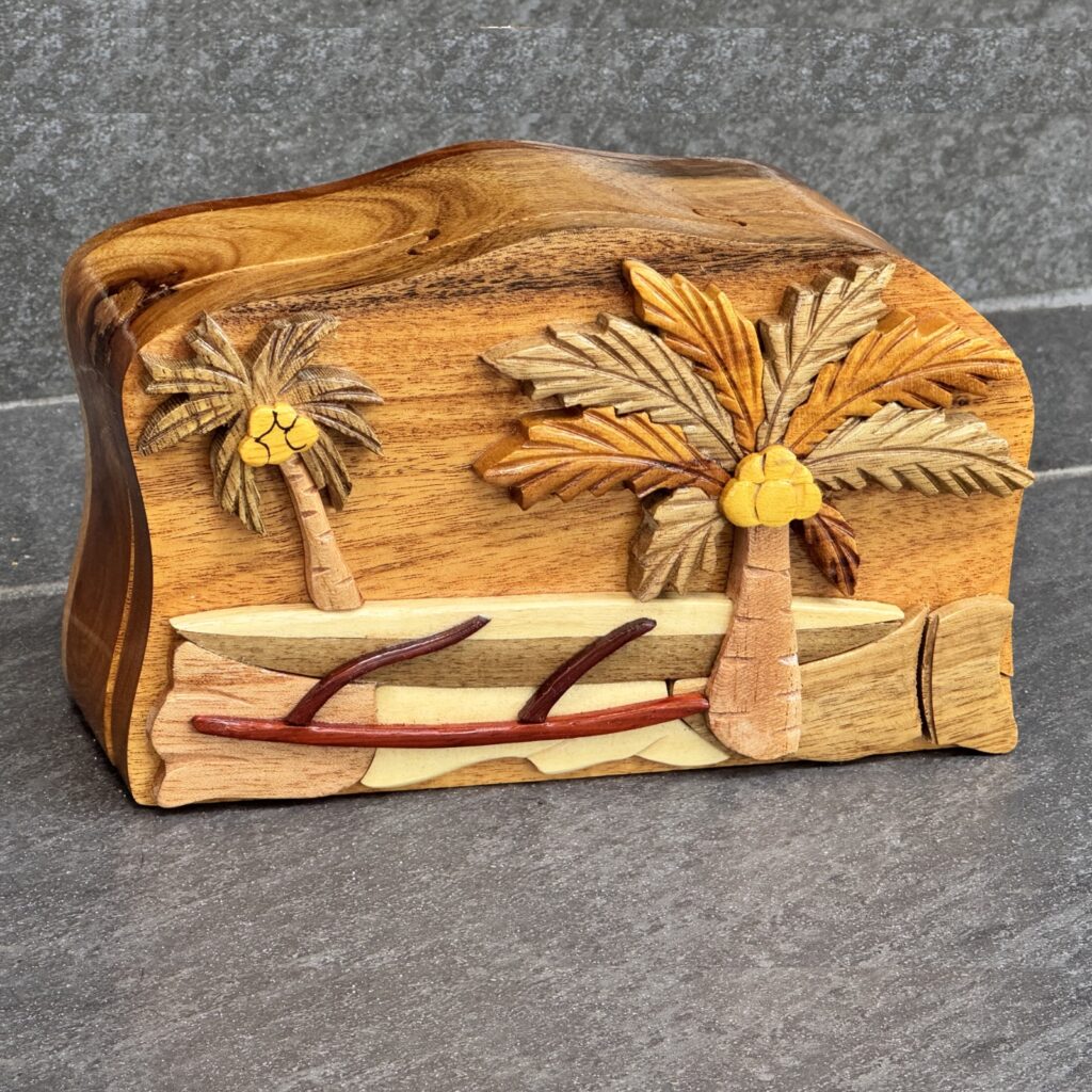Canoe wooden puzzle box
