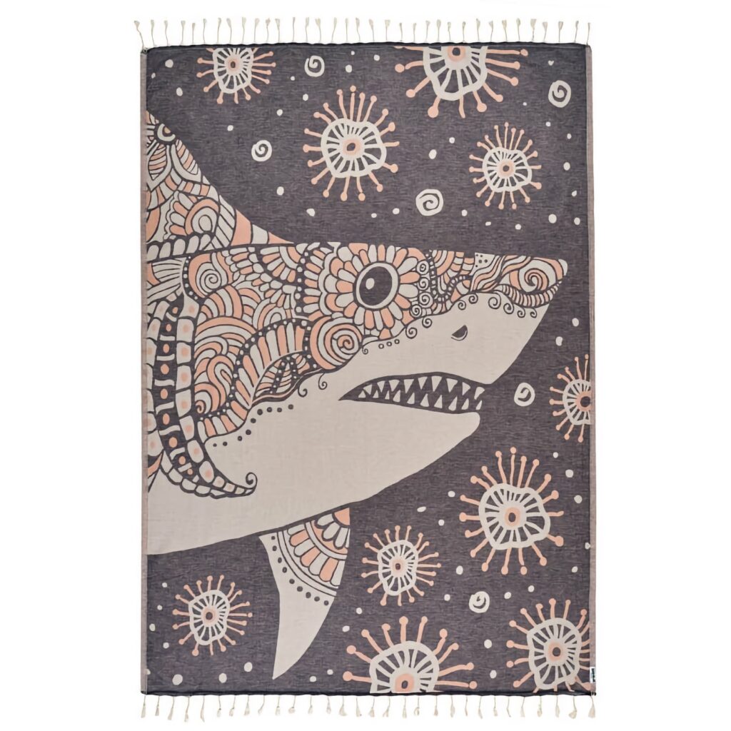 Sand cloud mrs shark discovery shark week large moonlit ocean towel