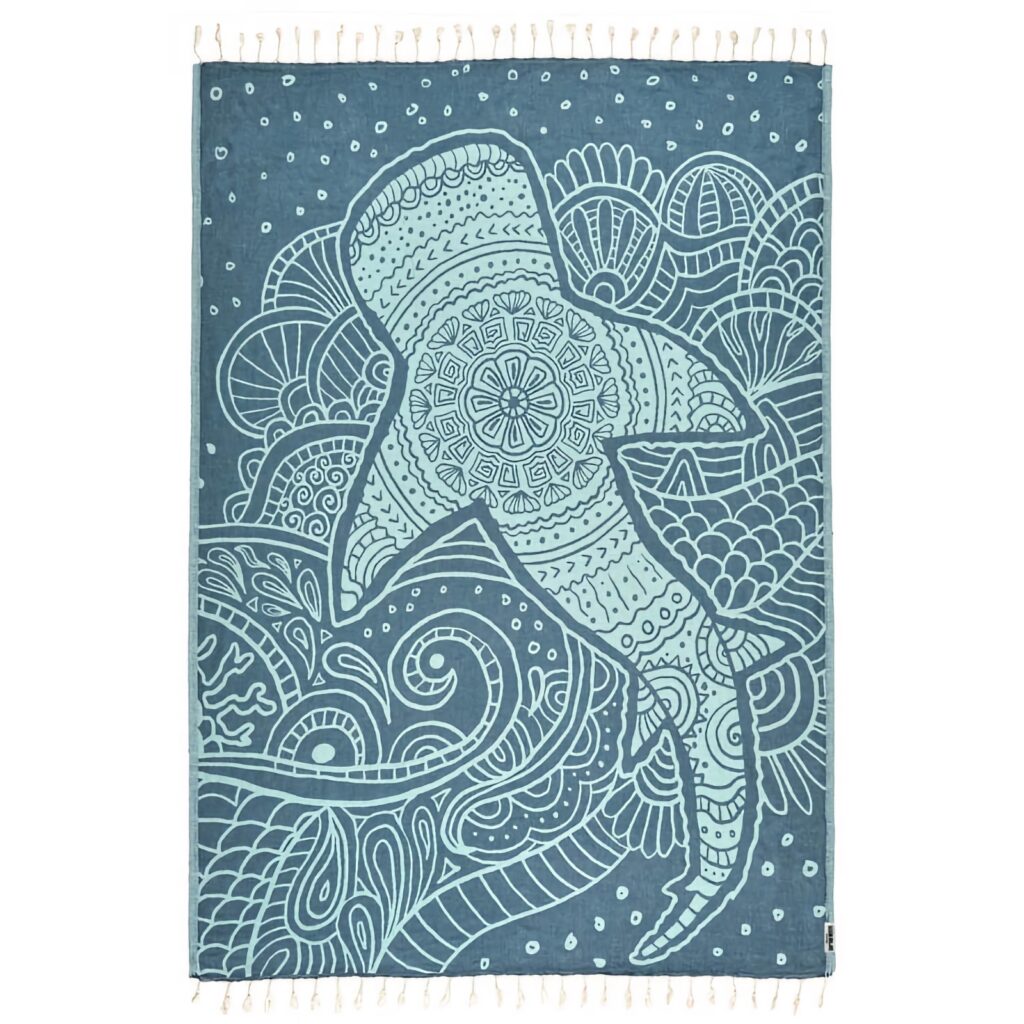 Sand cloud mr whale shark discovery shark week large legion blue towel