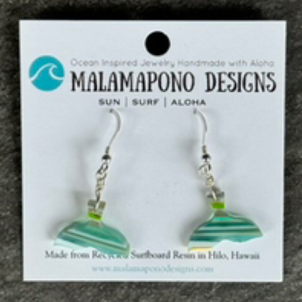 Whale tail earrings