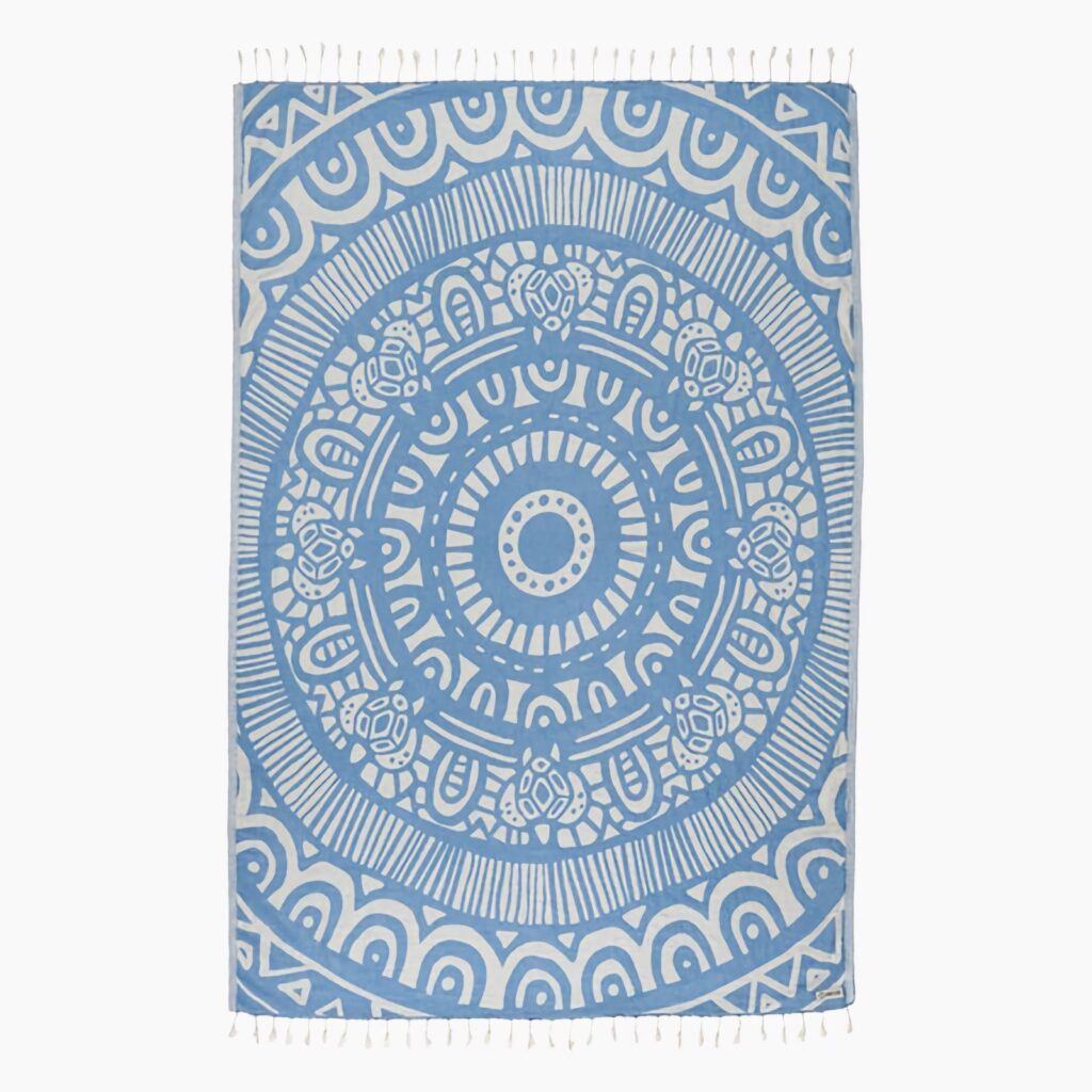 Sand cloud azure large blue towel