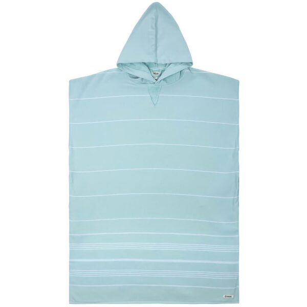 Sand cloud classic stripe hooded poncho teal blue (1)