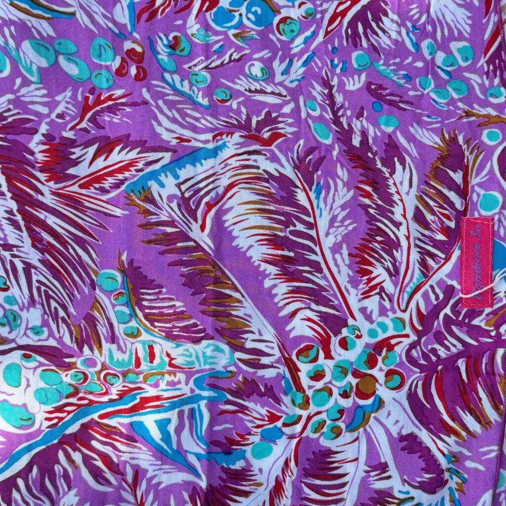 Pink Teal Fern Forest Sarong Hawaiian Pareo