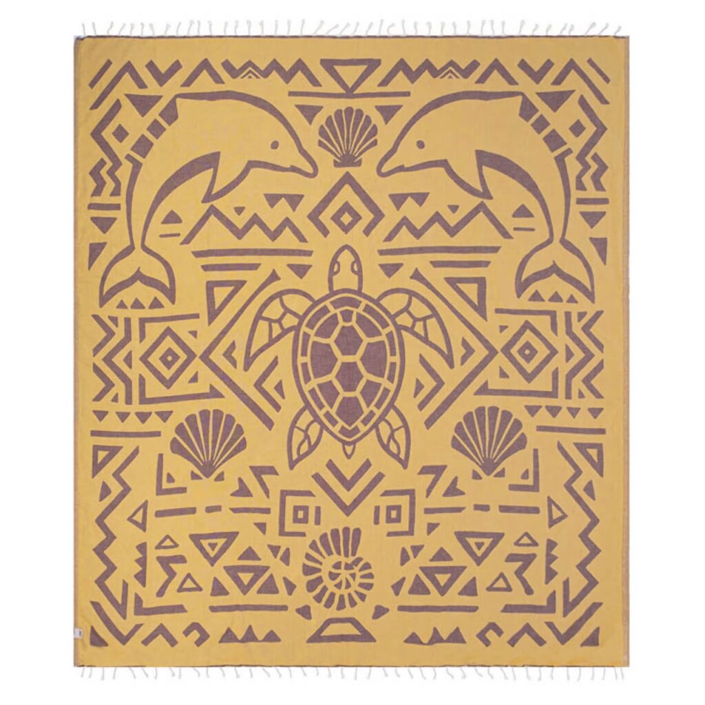 SAND CLOUD Ocean Maze Brown XL Towel