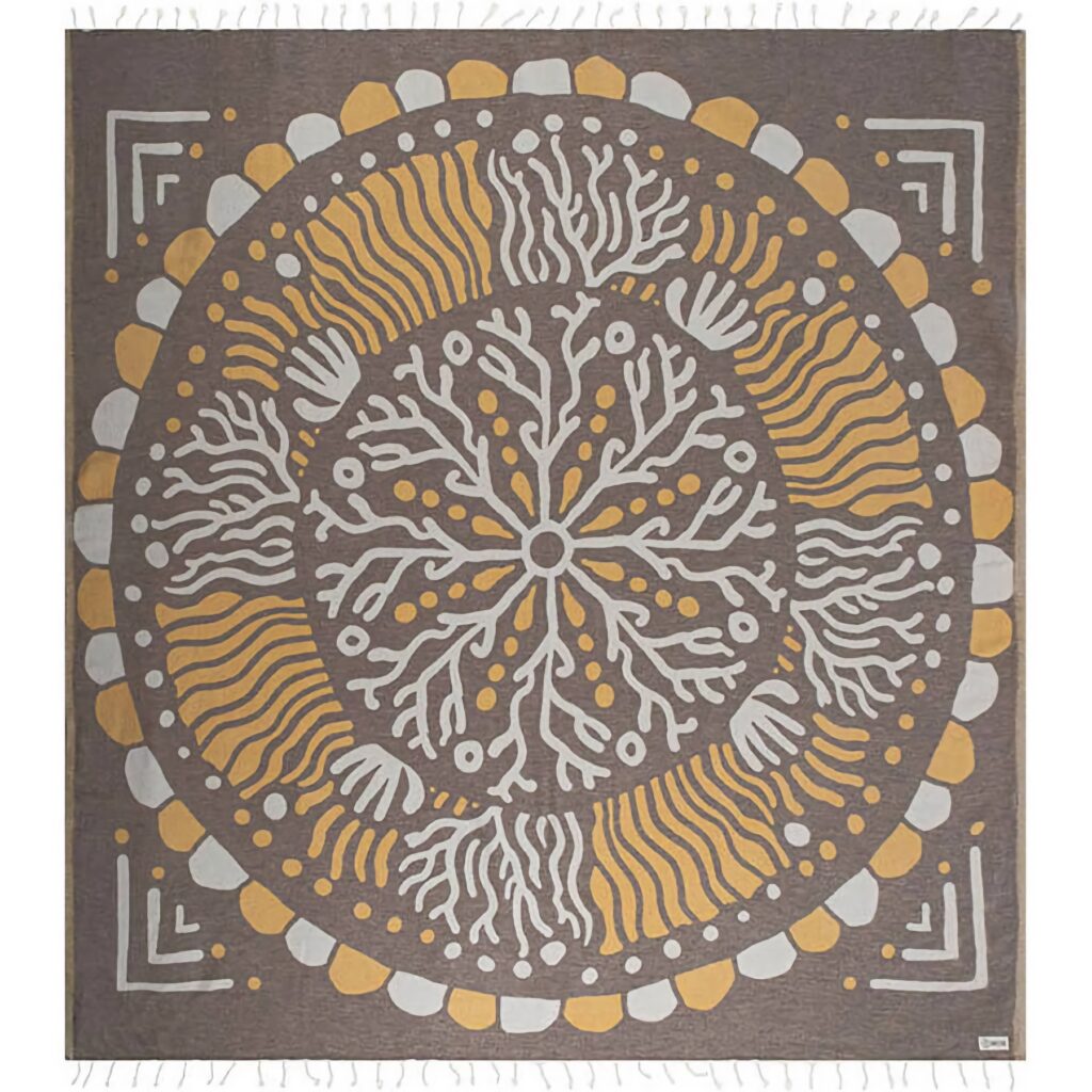 SAND CLOUD Mandala Reef Brown XL Towel