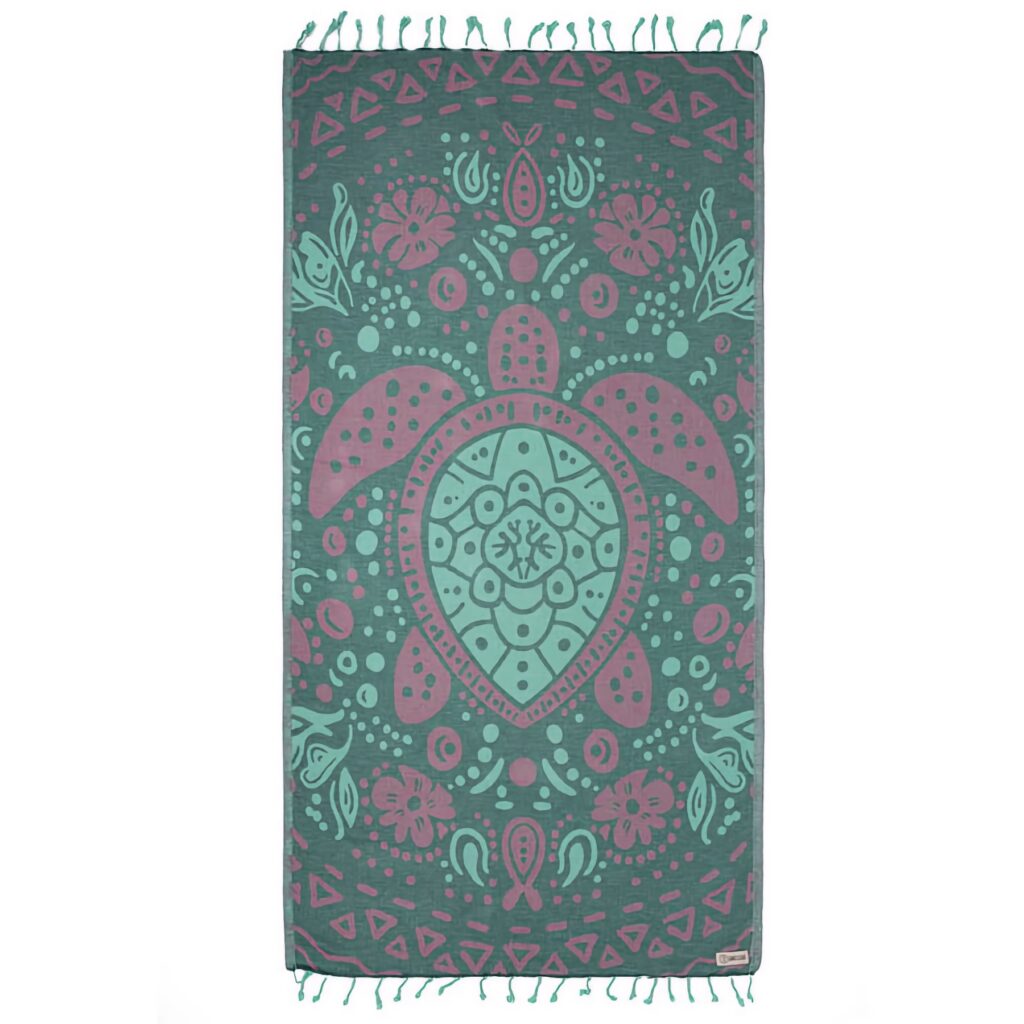 SAND CLOUD Jewel Turtle Regular Bayberry Towel