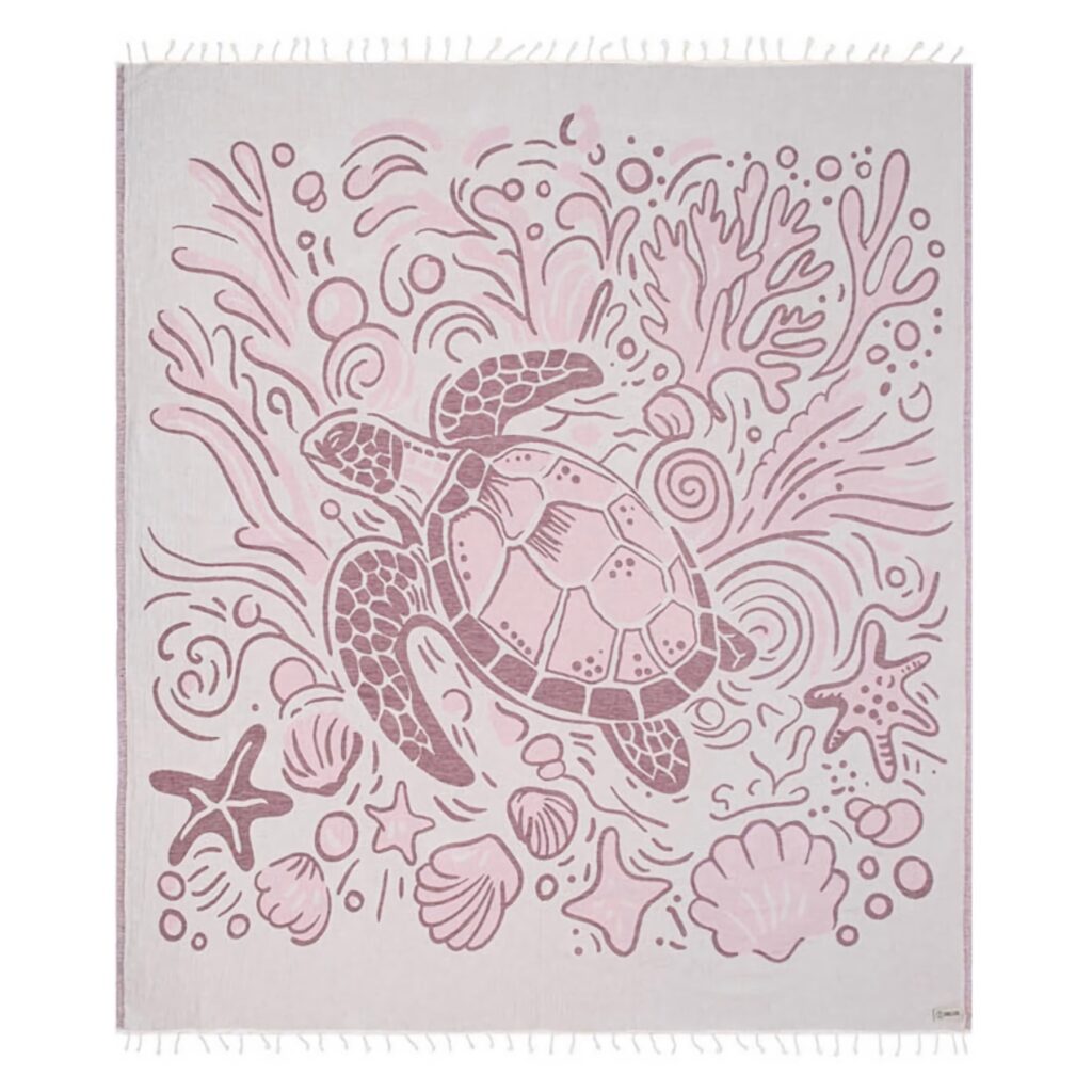SAND CLOUD Coral Turtle Natural XL Towel